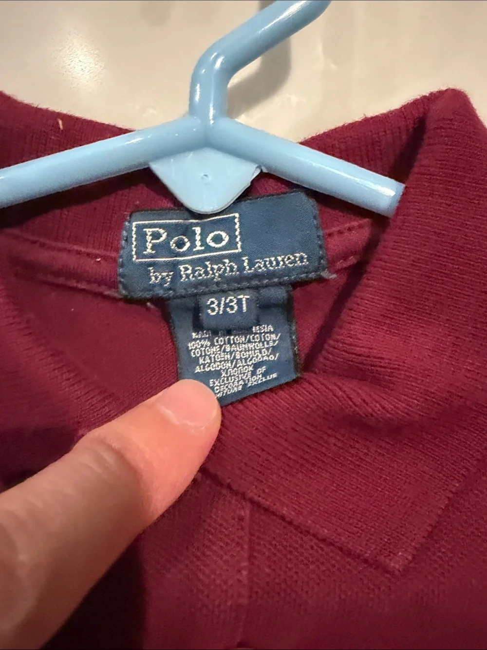 Ralph Lauren Maroon Polo with Yellow Pony - Kids